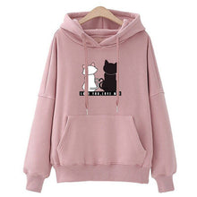 Load image into Gallery viewer, Streetwear Hoodies Women Sweatshirt Autumn Long Sleeve Hoodies Harajuku Hoodie Cute Cat Print Sweatshirt Women Sudadera Mujer