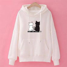 Load image into Gallery viewer, Streetwear Hoodies Women Sweatshirt Autumn Long Sleeve Hoodies Harajuku Hoodie Cute Cat Print Sweatshirt Women Sudadera Mujer