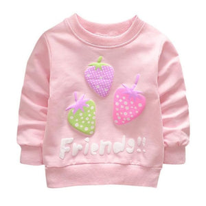 Baby Girl Sweatshirts Spring Shirts Infant Long Sleeve T-Shirts Clothes 2018 Spring Kids Bunny Cartoon Sweatshirt