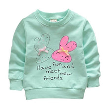 Load image into Gallery viewer, Baby Girl Sweatshirts Spring Shirts Infant Long Sleeve T-Shirts Clothes 2018 Spring Kids Bunny Cartoon Sweatshirt
