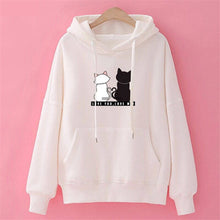 Load image into Gallery viewer, Streetwear Hoodies Women Sweatshirt Autumn Long Sleeve Hoodies Harajuku Hoodie Cute Cat Print Sweatshirt Women Sudadera Mujer
