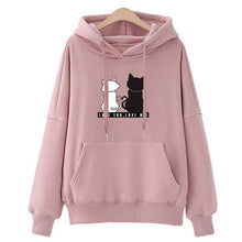 Load image into Gallery viewer, Streetwear Hoodies Women Sweatshirt Autumn Long Sleeve Hoodies Harajuku Hoodie Cute Cat Print Sweatshirt Women Sudadera Mujer
