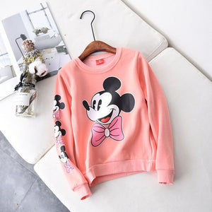 Minnie Baby Girl Sweatshirt Autumn Winter Minnie Long Sleeve Thicken Warm Cute Hoodies For Girls Christmas Children Clothing